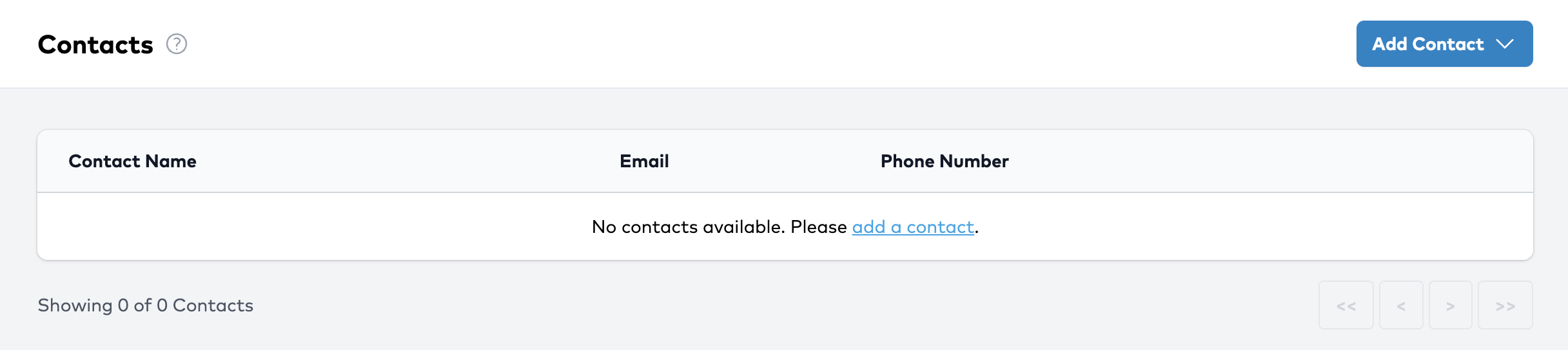Click the “Add Contact” Button