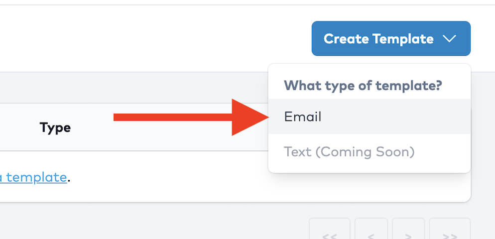 Choose Email Template